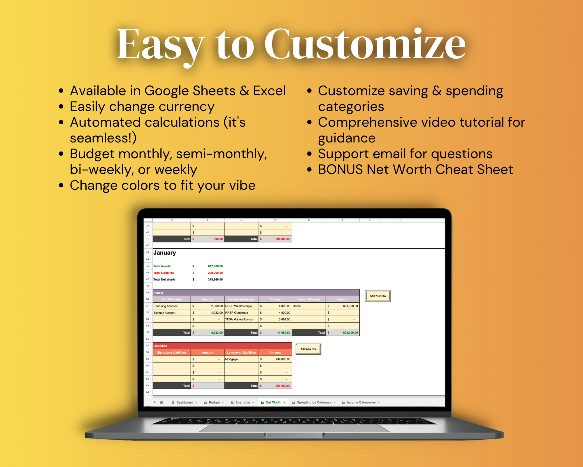 Budget Spreadsheet | Employees - Couple with Separate & Shared Finances